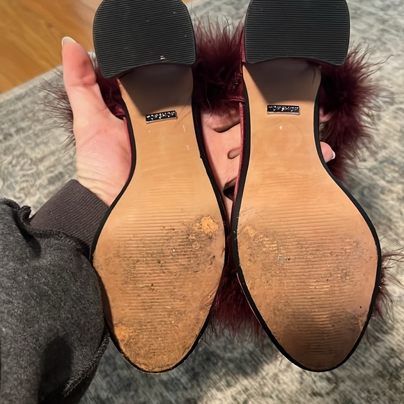 TOPSHOP Satin Feather Heels 40 - Picture 6 of 6